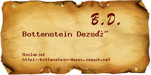 Bottenstein Dezső névjegykártya