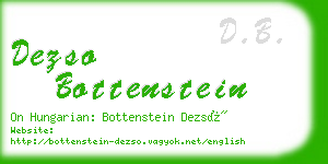 dezso bottenstein business card
